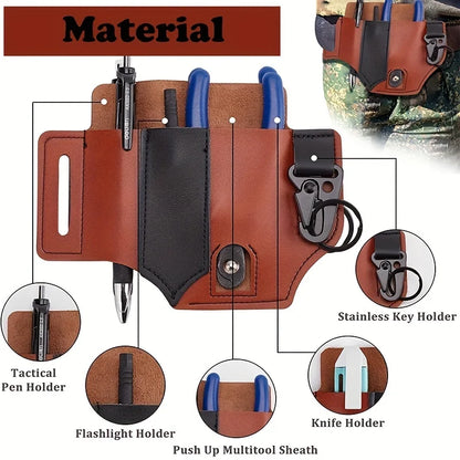 Multi-Tool Leather Waist Bag