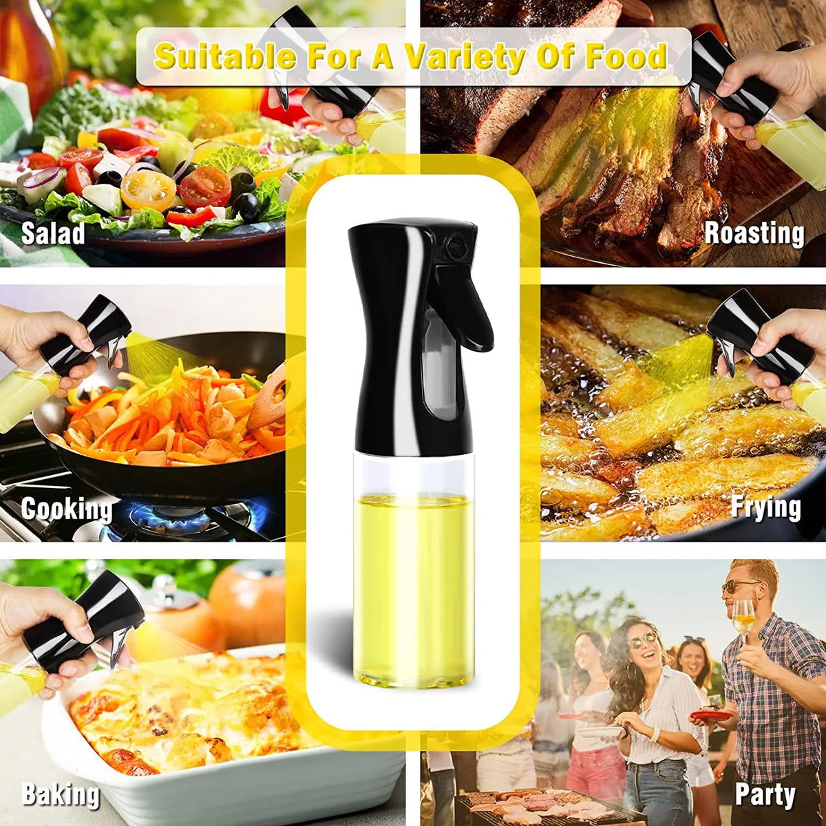 Eco Friendly PE Plastic Olive Oil Spray Bottle For Kitchen Cooking