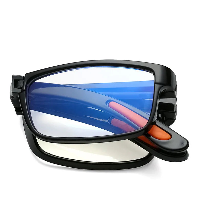 Anti-blue light reading glasses, retro unisex portable pocket glasses for men and women