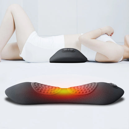 3 in 1 Electric Lumbar Support Pillow with Adjustable Height Back Massager with Heat Back Support Pillow for Lower Back