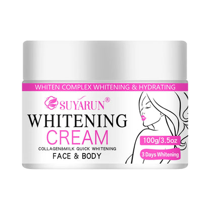 SUYARUN Christmas Gift Brightening Cream-Whitening Moisturizer for Glowing Skin, Festive Hydrating Skincare Set with Luxury Box.