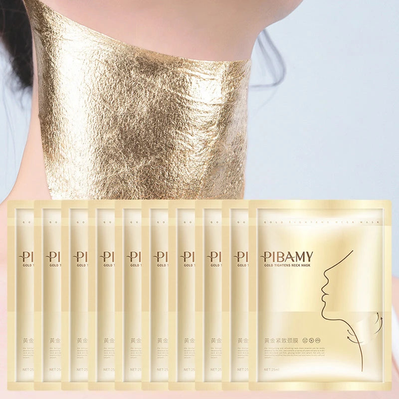 Gold Firming Neck Mask Moisturizing Nourishing Brightening Hydrating Neck skincare Masks Beauty Necks Skin Care Products