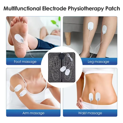 Remote Controller Rechargeable EMS Foot Massager Pad, Portable Electric EMS Muscle Stimulation Massage Mat Relief Pain Relax