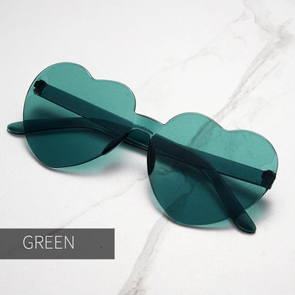 Clearance_Free shipping 2023 Candy color heart shape ocean personality Frameless Children's Sunglasses Fashion Candy Love Sungla