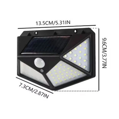 100 LED Solar Wall Lamp Waterproof Motion Sensor Outdoor Garden Lights