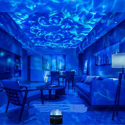 Galaxy Star Projector Night Light 7-Color Water Ripple and Aurora | ৭-রঙের গ্যালাক্সি স্টার প্রজেক্টর নাইট লাইট