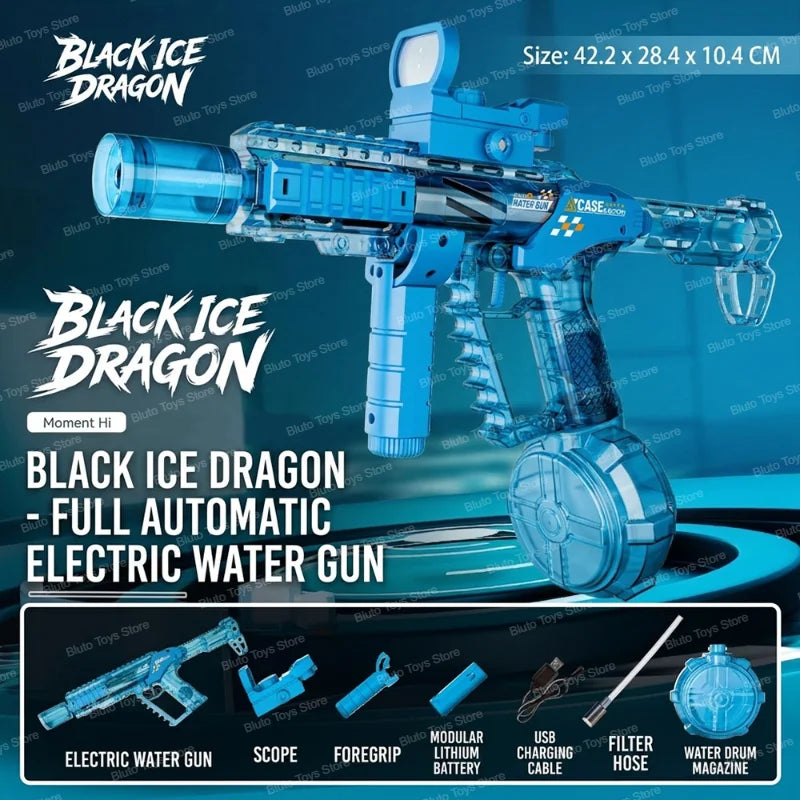 Electric Water Guns For Adults Powerful Squirt Automatic Water Suction Water Blasters Summer Outdoor Beach Toy For Boys Kid Gift