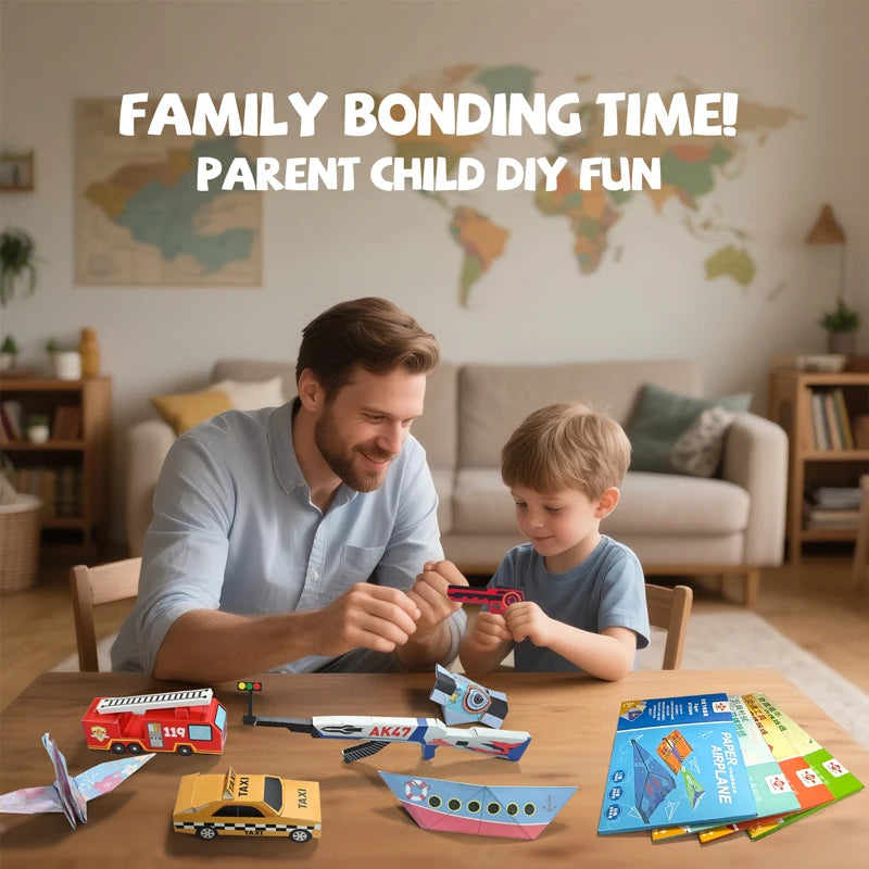 36 Sheets Kids Paper Airplane Origami Kit STEM Educational DIY Craft Toy Set Fun Parent-Child Activity Birthday Party Favor Gift