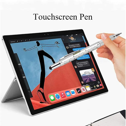 Multifunction 7 In 1 Pen With Stylus Touch Screen Screwdriver And Level Tool