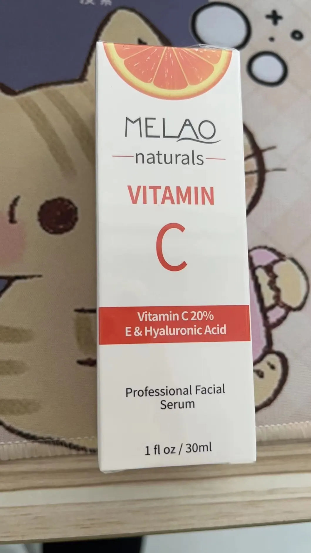 MELAO Vitamin C Facial Serum Anti Aging Whitening Brightening Dark Spots Freckle Remove Hyaluronic Acid Vitamin E 30ML
