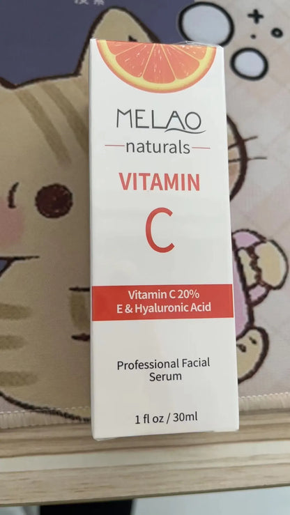 MELAO Vitamin C Facial Serum Anti Aging Whitening Brightening Dark Spots Freckle Remove Hyaluronic Acid Vitamin E 30ML