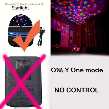 Galaxy Star Projector Night Light 7-Color Water Ripple and Aurora | ৭-রঙের গ্যালাক্সি স্টার প্রজেক্টর নাইট লাইট
