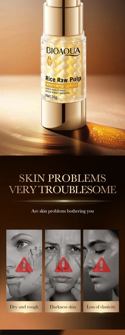 BIOAOUA Rice Paste Whitening Essence Cream Moisturizing Nourishes and Repairs The Skin, Strengthens The Skin Base