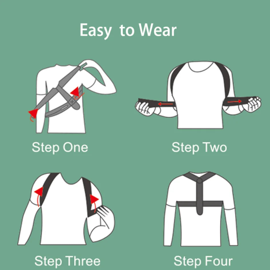 Adjustable Posture Corrector Belt For Upper Back Spine And Shoulder Alignment