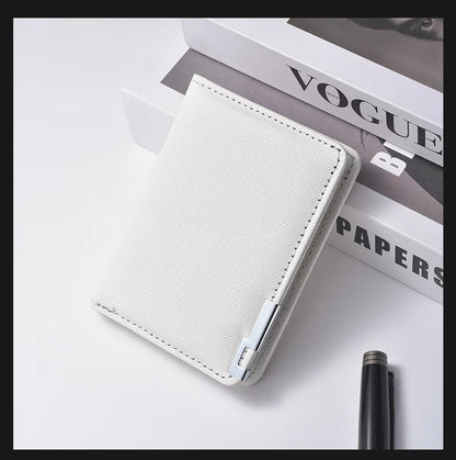 Men's Mini Ultra-Thin Vertical Style Short Wallet with Multiple Card Slots Credit Card Holder Youth Compact Wallet