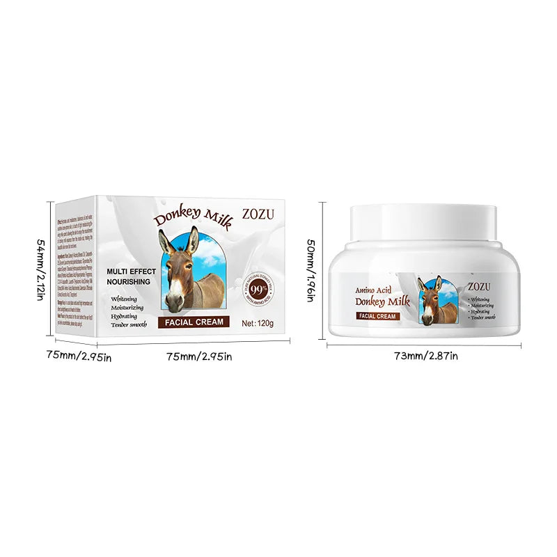 Donkey Milk Whitening Face Cream 120g Deep Hydration Anti-aging Brightening Nourish Skin Care Tender Skin Cream