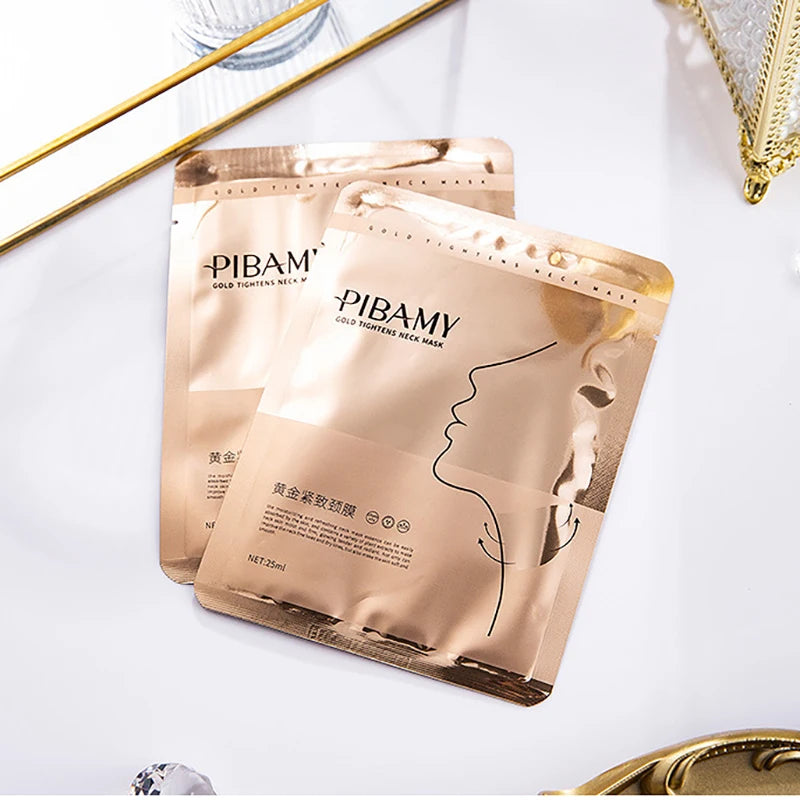 Gold Firming Neck Mask Moisturizing Nourishing Brightening Hydrating Neck skincare Masks Beauty Necks Skin Care Products