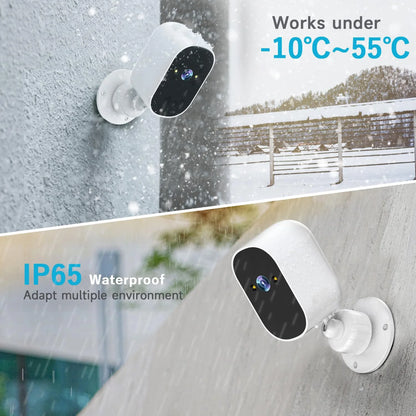 1080P WiFi Camera Solar Battery Outdoor Wireless Solar Powered Security Camera AI Motion Detection Two Way Audio Night Vision