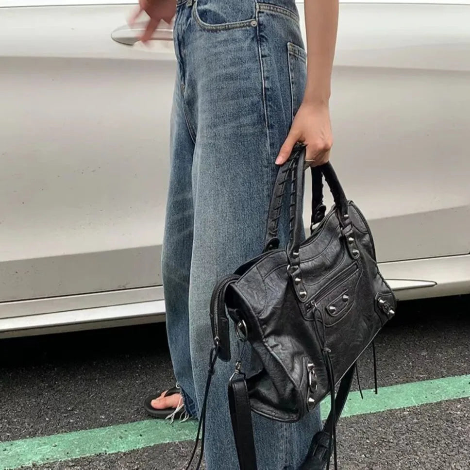 Y2K PU Leather Shoulder & Crossbody Bag