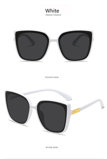Versatile High-end Oversized Sunglasses Unisex Daily Commute Sunscreen UV Protection Glasses 1180