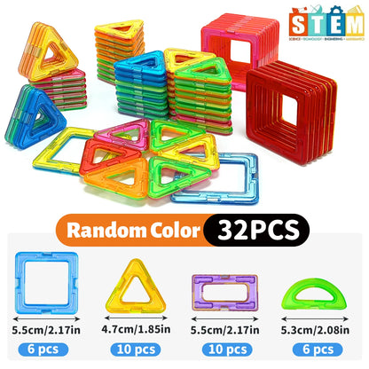 Magnetic Building Blocks DIY Magnets Toys Medium Size STEM Toys Construction Toys Learning Educational Magnet Toys
