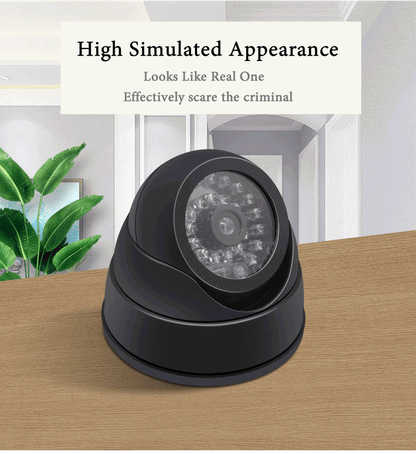 New Red Flashing LED Light Black/White Dummy Conch Camera Home Office Surveillance Security System Fake CCTV Security Camera