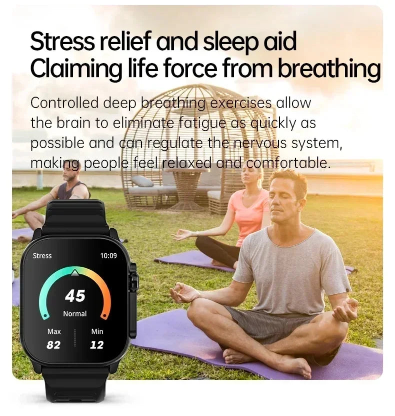 New Watch T10 Ultr Smart Watch Men 49mm 2.09 Inch NFC Women GPS Track Bluetooth Call BT Music Games Wireless Charging Smartwatch