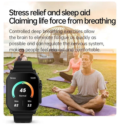 New Watch T10 Ultr Smart Watch Men 49mm 2.09 Inch NFC Women GPS Track Bluetooth Call BT Music Games Wireless Charging Smartwatch
