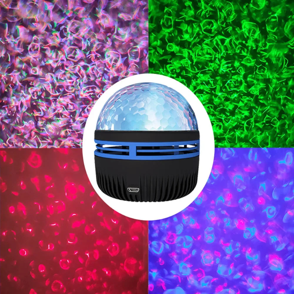 Aurora Crystal Projector Night Light with Remote Control | অরোরা ক্রিস্টাল প্রজেক্টর নাইট লাইট