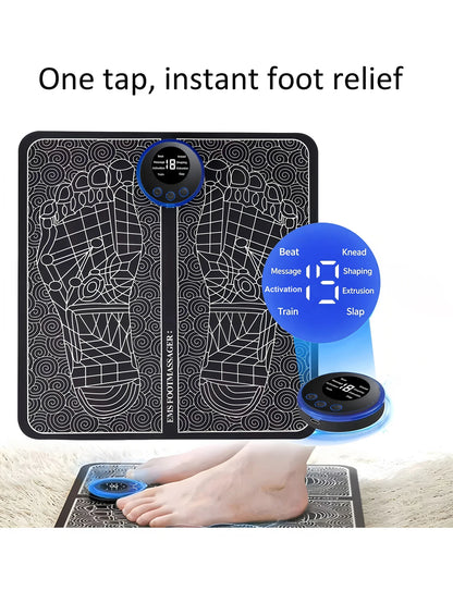 EMS Foot Massager Rechargeable Massage Pad Foot Relaxation Pad Electric Foot Massage Tools Promote Blood Circulation