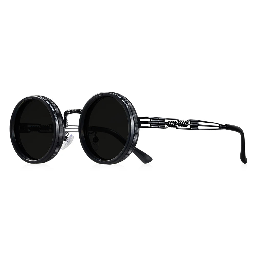 CRIXALIS Polarized Round Sunglasses ND9 Adjustable Dimming Men Women Retro Punk Men's Fishing Eyeglasses Outdoor Shades UV400
