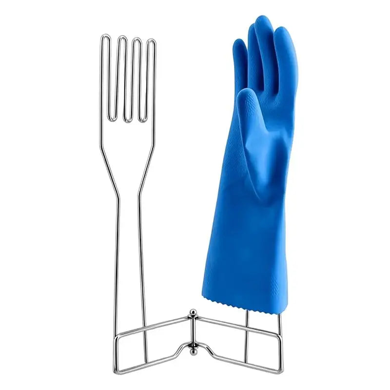 Kitchen Glove Holder, Foldable Kitchen Vertical Glove Support Multi-Purpose Glove Drain Rack Storage And Drying Both Handled