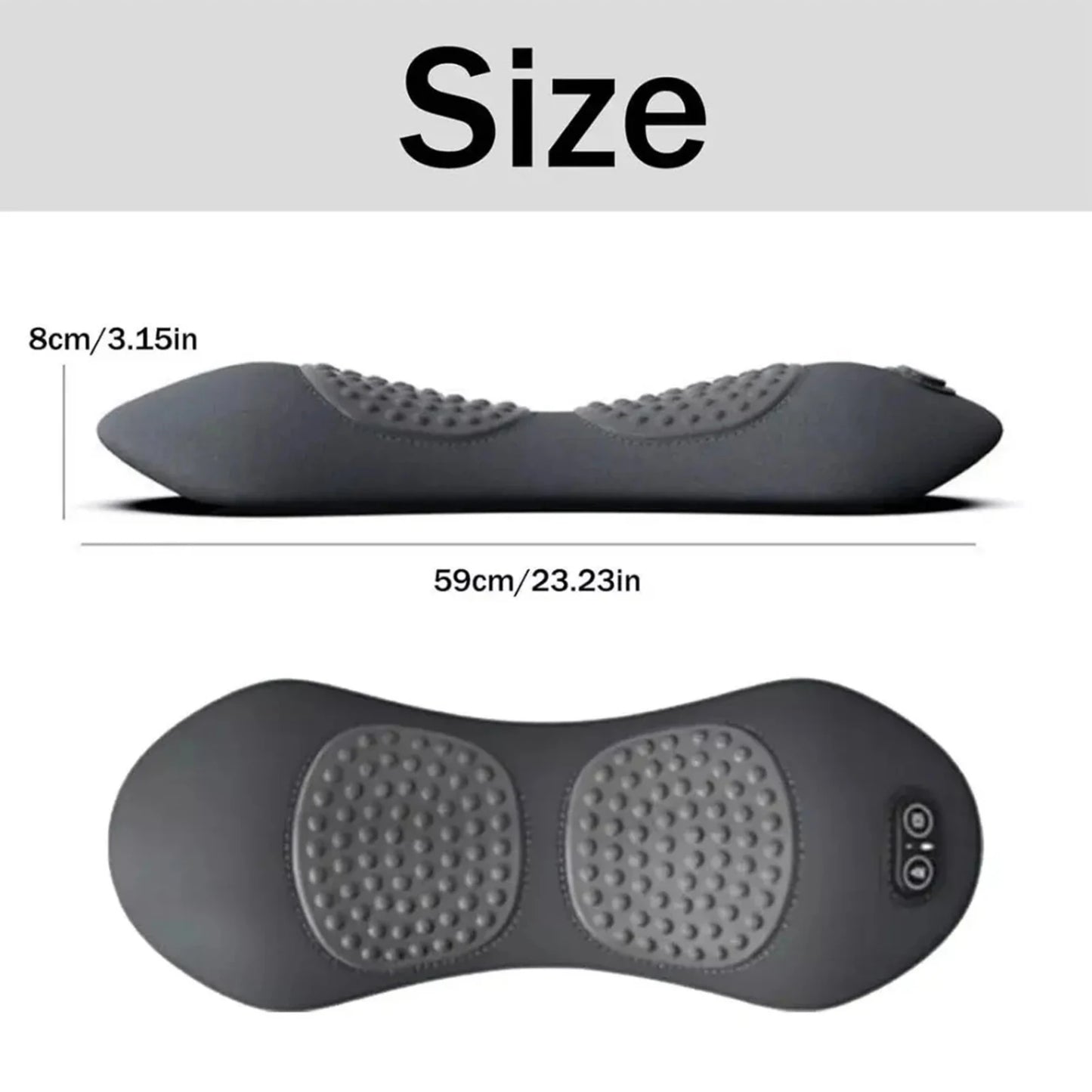 3 in 1 Electric Lumbar Support Pillow with Adjustable Height Back Massager with Heat Back Support Pillow for Lower Back
