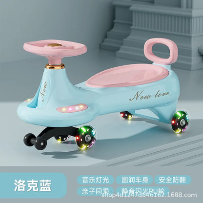 Children's Twisting Car Anti-Tip Swinging Silent Sliding Board Suitable For Boys And Girls Aged 1-8 Adults Can Sit On It