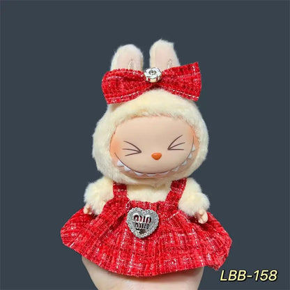 17cm Fashion Doll labubu Clothing Accessories Set Suitable for Boys Cute Plush  Doll Clothes Suitable for Fashion