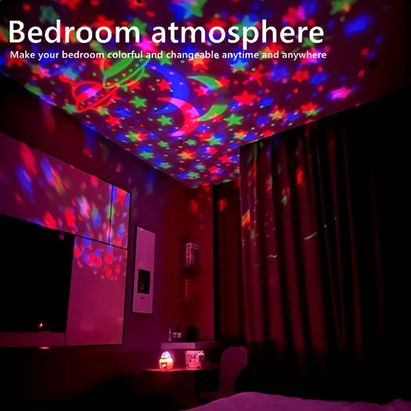 Aurora Crystal Projector Night Light with Remote Control | অরোরা ক্রিস্টাল প্রজেক্টর নাইট লাইট