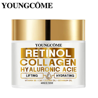 Retinol Face Cream Firming & Smoothing Moisturiser with Collagen & Hyaluronic Acid, Renewing Day Night Cream for Women & Men