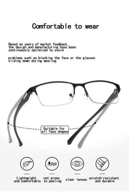 Color-changing Presbyopic Glasses, Automatic Zooming Glasses, Half-frame Glasses, Anti-blue Light Presbyopic Glasses808