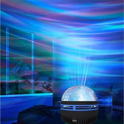 Galaxy Star Projector Night Light 7-Color Water Ripple and Aurora | ৭-রঙের গ্যালাক্সি স্টার প্রজেক্টর নাইট লাইট