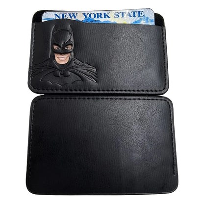 1 Leather Super Anime ID Card Holder Personalized Superhero Mask Card Case Gift