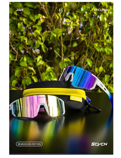 SCVCN New Outdoor Cycling Sunglasses Men Women MTB Driving Bike Glasses Sports Climbing Protective Glasses Bicycle UV400 Goggles