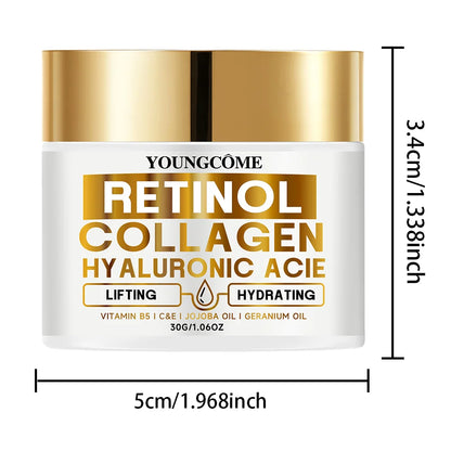 Retinol Face Cream Firming & Smoothing Moisturiser with Collagen & Hyaluronic Acid, Renewing Day Night Cream for Women & Men