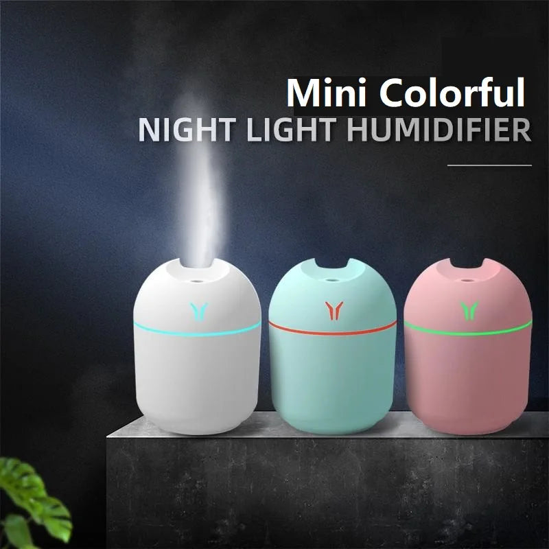 Atwfs 250ML Usb Mini Air Humidifier Essential Oil Diffuser Led Light Home Car