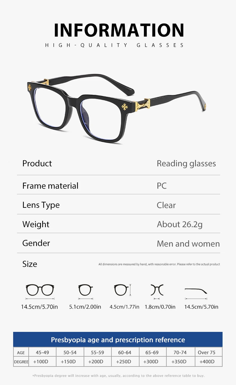 Classic 3Pcs Square Anti Blue Light Glasses For Men And Women Black & Transparent Frame Unisex Computer Wearing Women Glasses