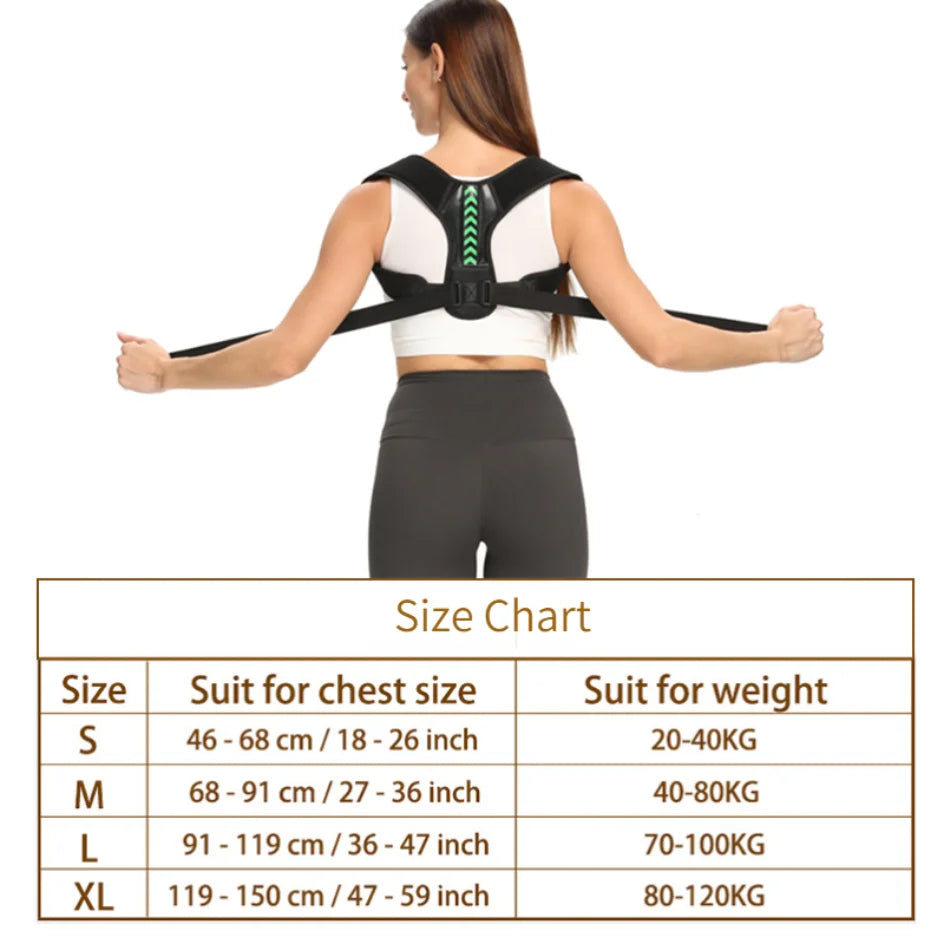 Adjustable Posture Corrector Belt For Upper Back Spine And Shoulder Alignment