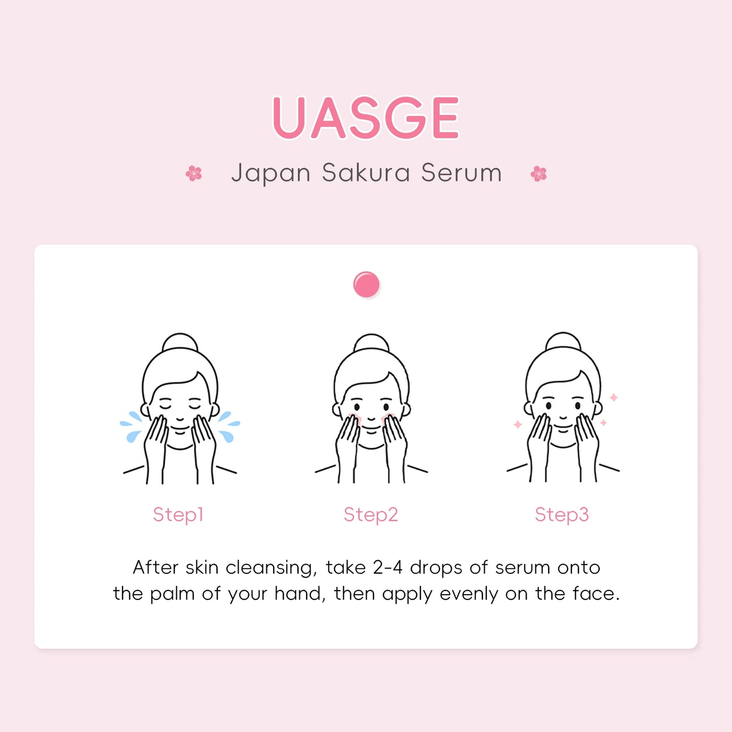 LAIKOU Sakura Serum Shrink Pores Remove Acne Skin Rejuvenation Whitening Essence