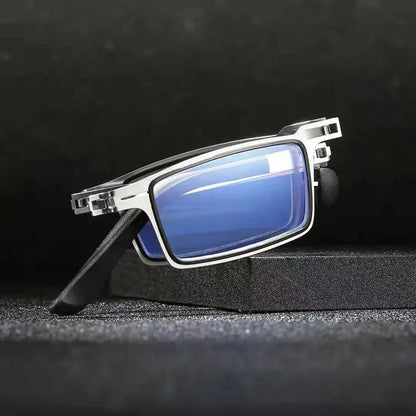 Steel Metal Folding Reading Glasses Hd Anti-blue Light Portable Fashionable Men's And Women's Reading Glasses Set