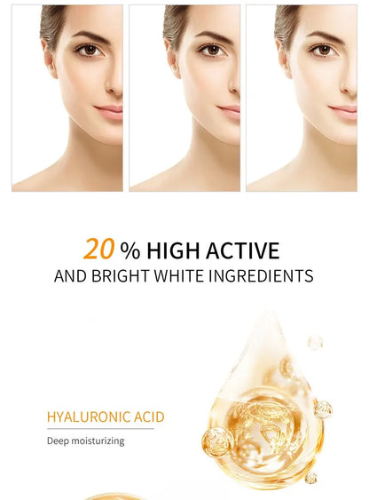 MELAO Vitamin C Facial Serum Anti Aging Whitening Brightening Dark Spots Freckle Remove Hyaluronic Acid Vitamin E 30ML