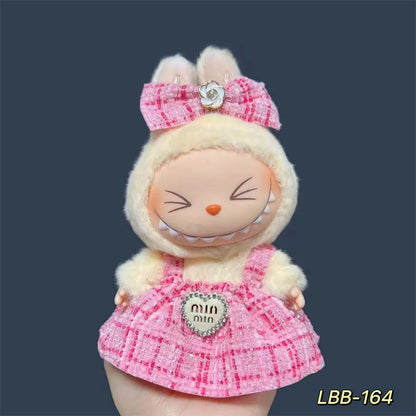 17cm Fashion Doll labubu Clothing Accessories Set Suitable for Boys Cute Plush  Doll Clothes Suitable for Fashion