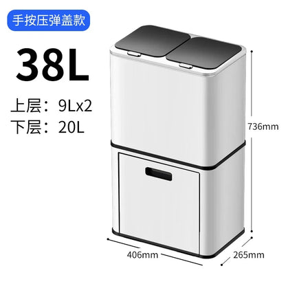 kitchen special induction smart garbage sorting trash can